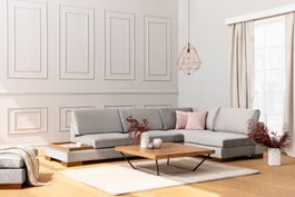 Atelier Del Sofa Tulip Corner Right Without Pouf - Gris Claro
